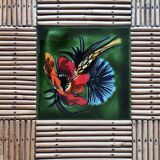 Dining table, bamboo and split rattan