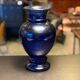 Blue glass vase