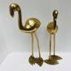 Pair brass 50s herons