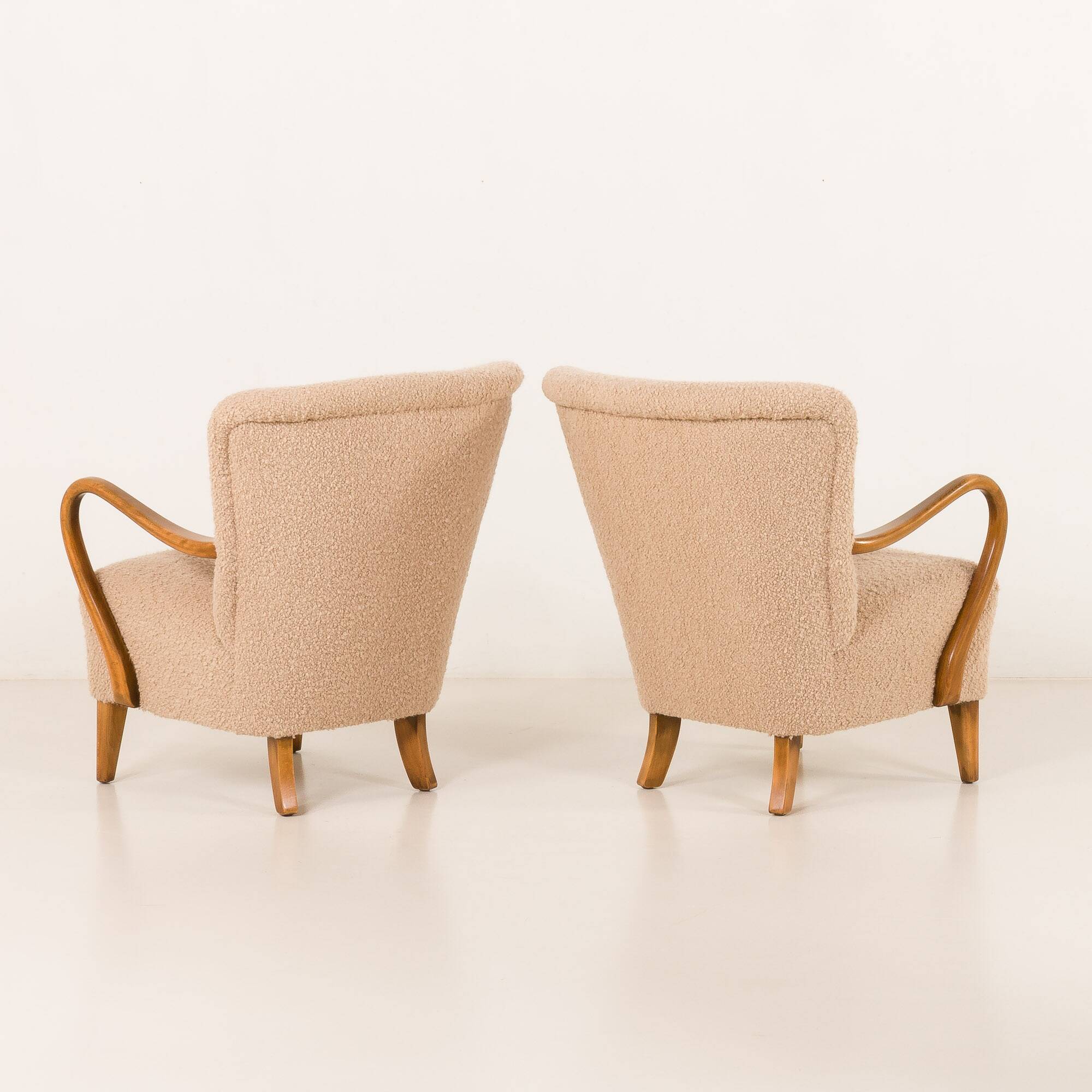Alfred Christensen pair of two armchairs, Denmark 1950s