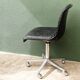 Wilkhahn swivel office chair, 1970s, chrome metal and leather