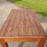 Art deco mahogany and pine table
