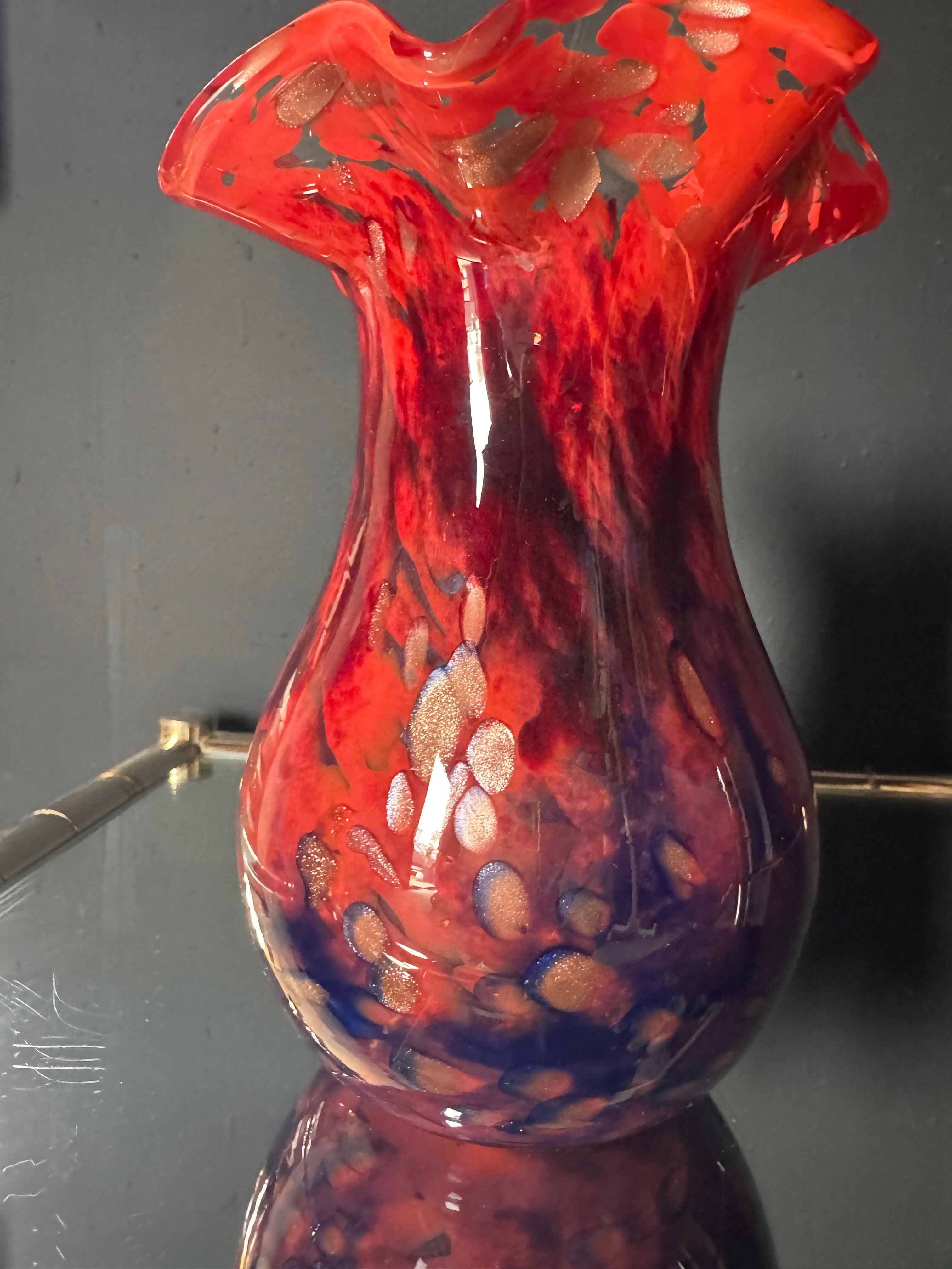 Vase verre de Murano années 70