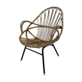 Vintage rattan chair by Dirk van Sliedregt Rohe Noordwolde 1960 in the Netherlands