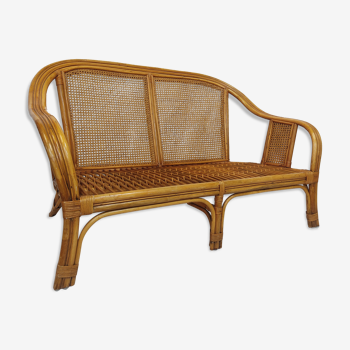 Rattan bench and canning