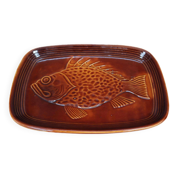 Fish plate Earthenware Saint Clément 1304 France
