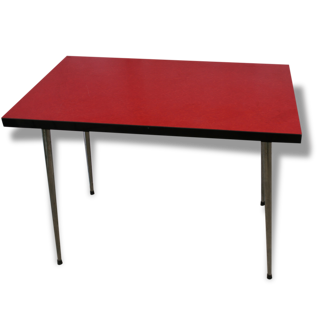 Red formica bistro table