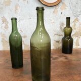 Lot of 6 bottles of bubbled glass.