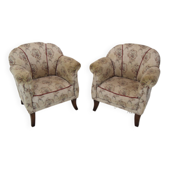 Paire de fauteuils du milieu du siècle, Tchécoslovaquie, années 1950.