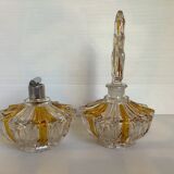 Perfume bottles and art deco spray