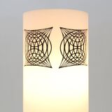 Mid-century sixties table lamp with opaline glass shade, France
