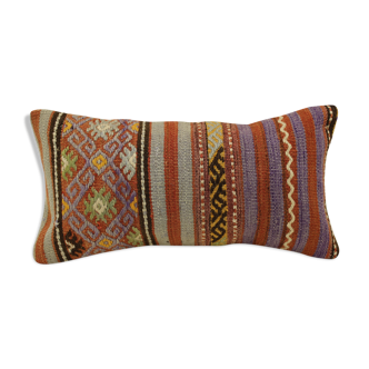 Housse coussin vintage 20x40 cm kilim