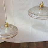 Vintage opaline suspension duo