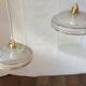 Duo de suspensions en opaline vintage