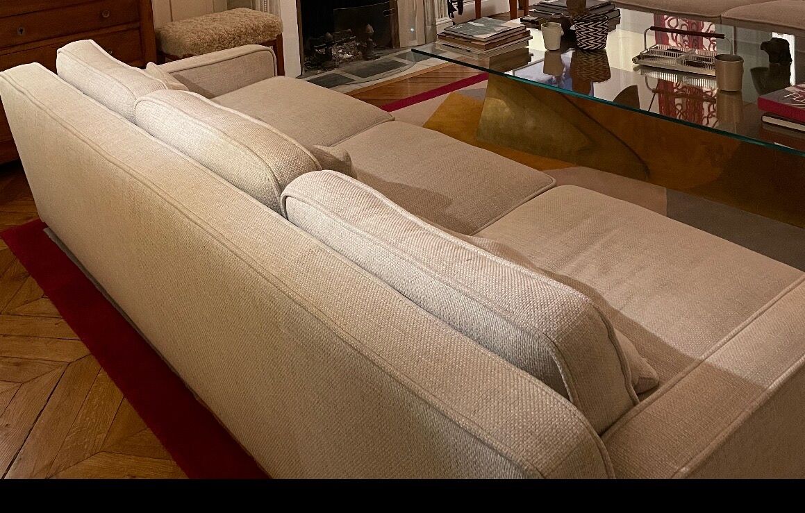 Meridiani 3-seater fabric sofa