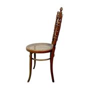 Set of Four Antique Bentwood Café Chairs – Thonet / Fischel Style – Cane Se