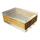 Lucite & rattan vanity box, Christian Dior style, 1970s