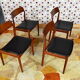 4 Chaises Danoise en Teck Norgaard Johannes 1966