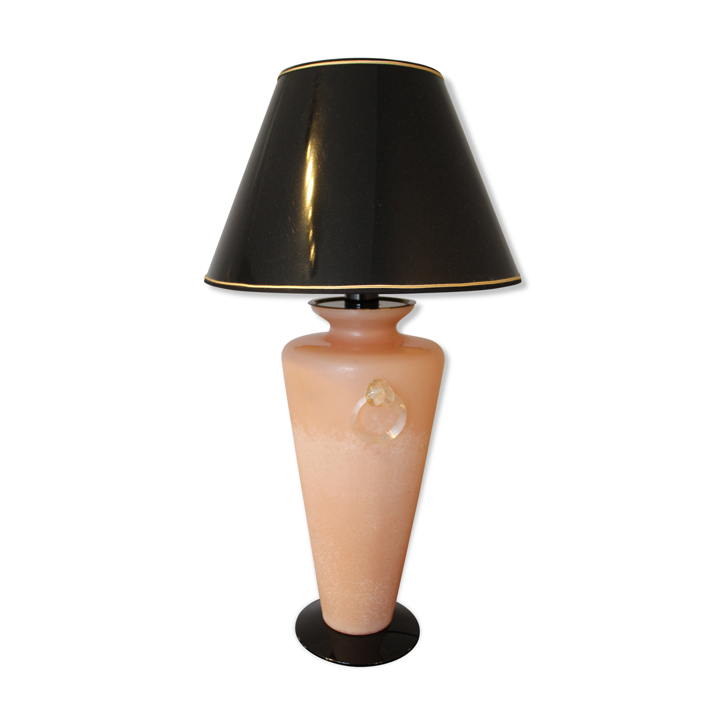 Murano glass table lamp, very particular pink color, Italia 1950s