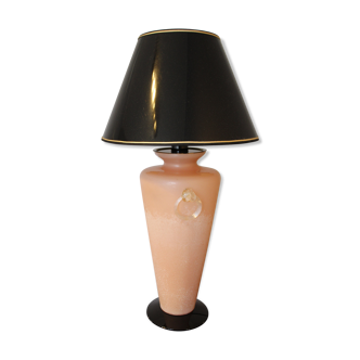 Murano glass table lamp, very particular pink color, Italia 1950s