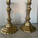 Pair of Regency style candlesticks