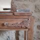 Coiffeuse Art déco en marbre et bois sculpté