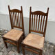 2 chaises en bois art nouveau