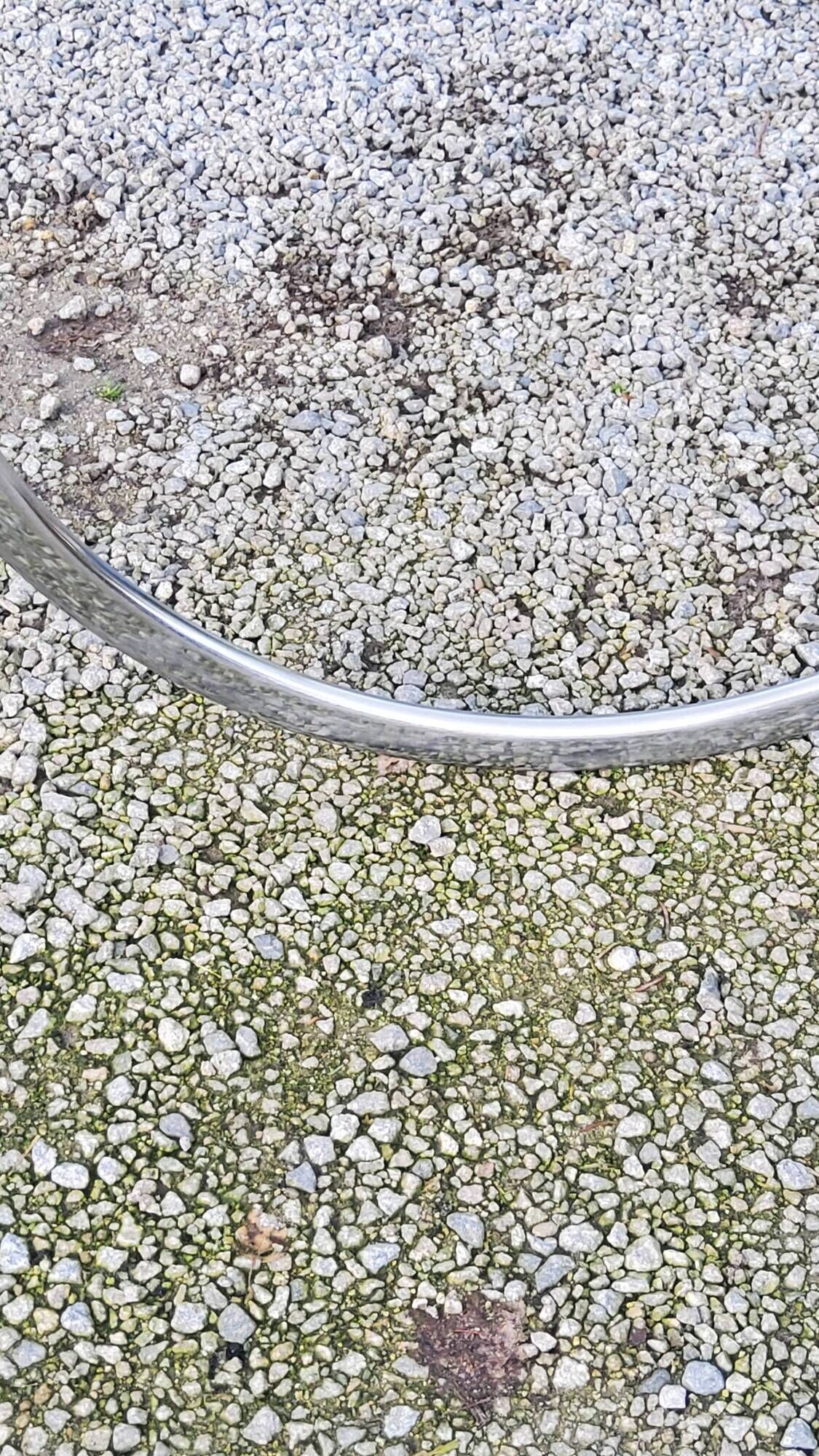 Designer table from the 70s, smoked glass top, chrome base