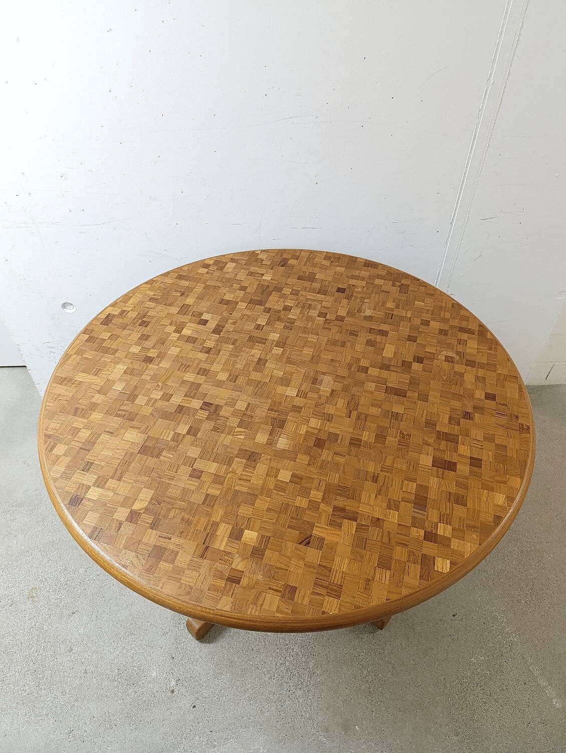 Vintage wooden mosaic table