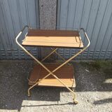 Old 60s rolling trolley formica & metal
