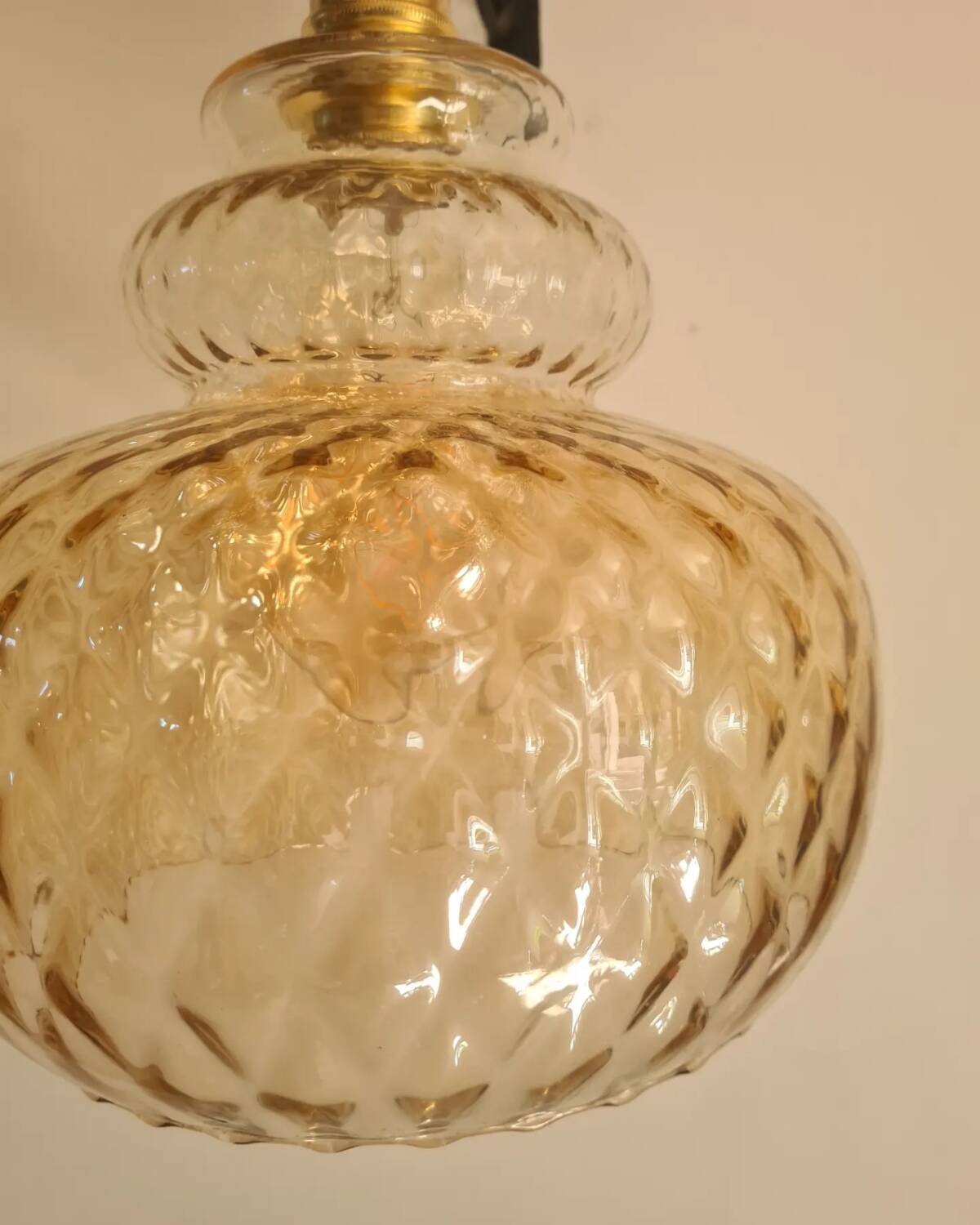Vintage glass pendant light