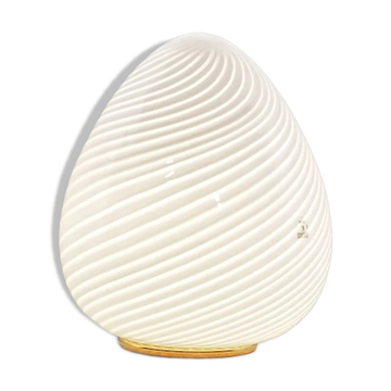 Vetri Murano Egg-shaped Table Lamp- Italy, 1970s