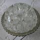 Pique fleurs en verre presse 19 trous cercle d'une petite couronne en etain