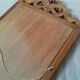 Wooden hanging mirror with vintage carved knot