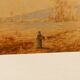 Paire d'aquarelles, paysages animés L. Meyer
