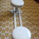 Coat rack vintage metal white 3 hooks