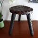 Vintage wooden tripod foot stool