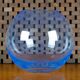 Vintage bright blue glass globe vase