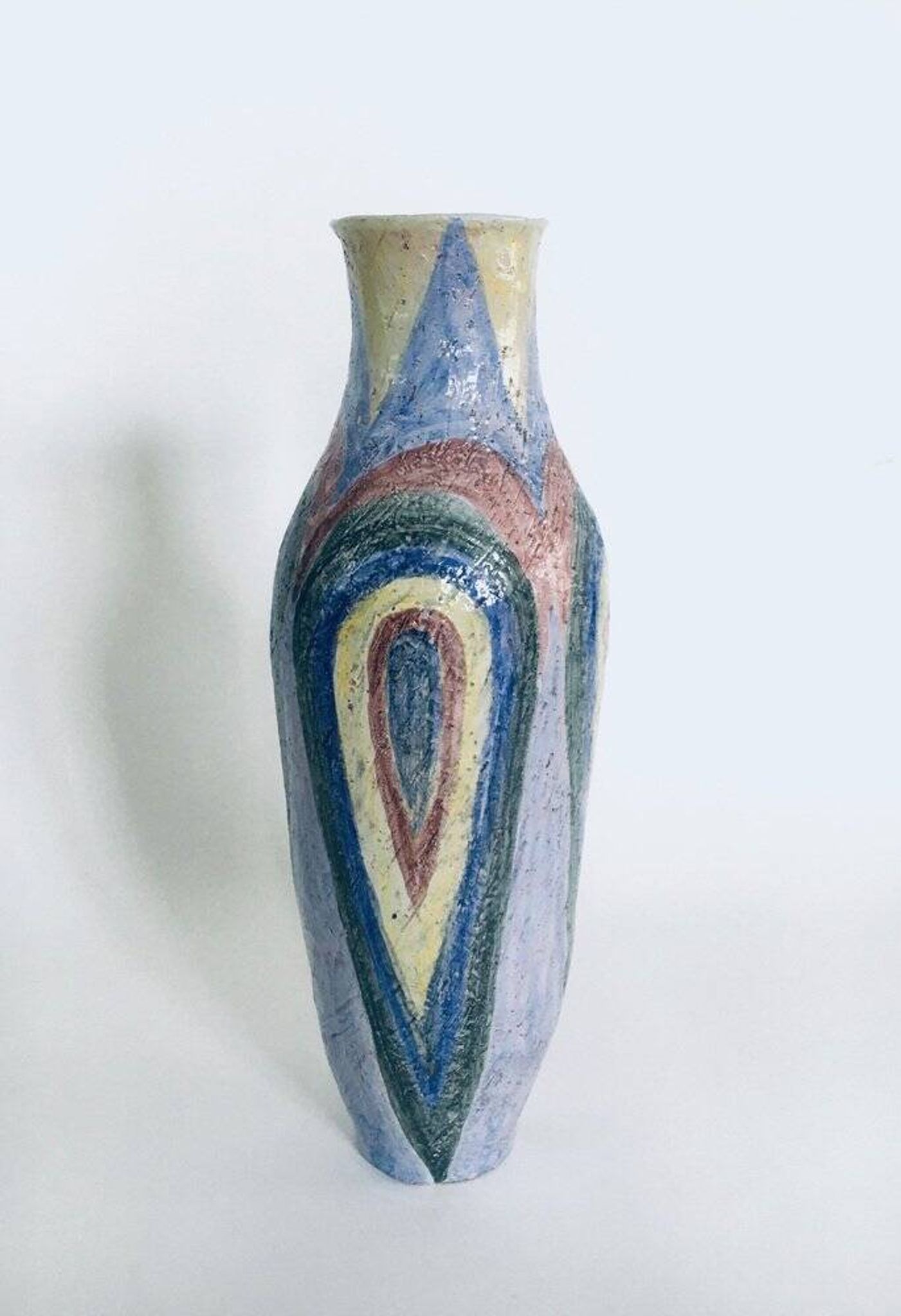 Vintage Handmade Art Studio Pottery Vase, 1980s