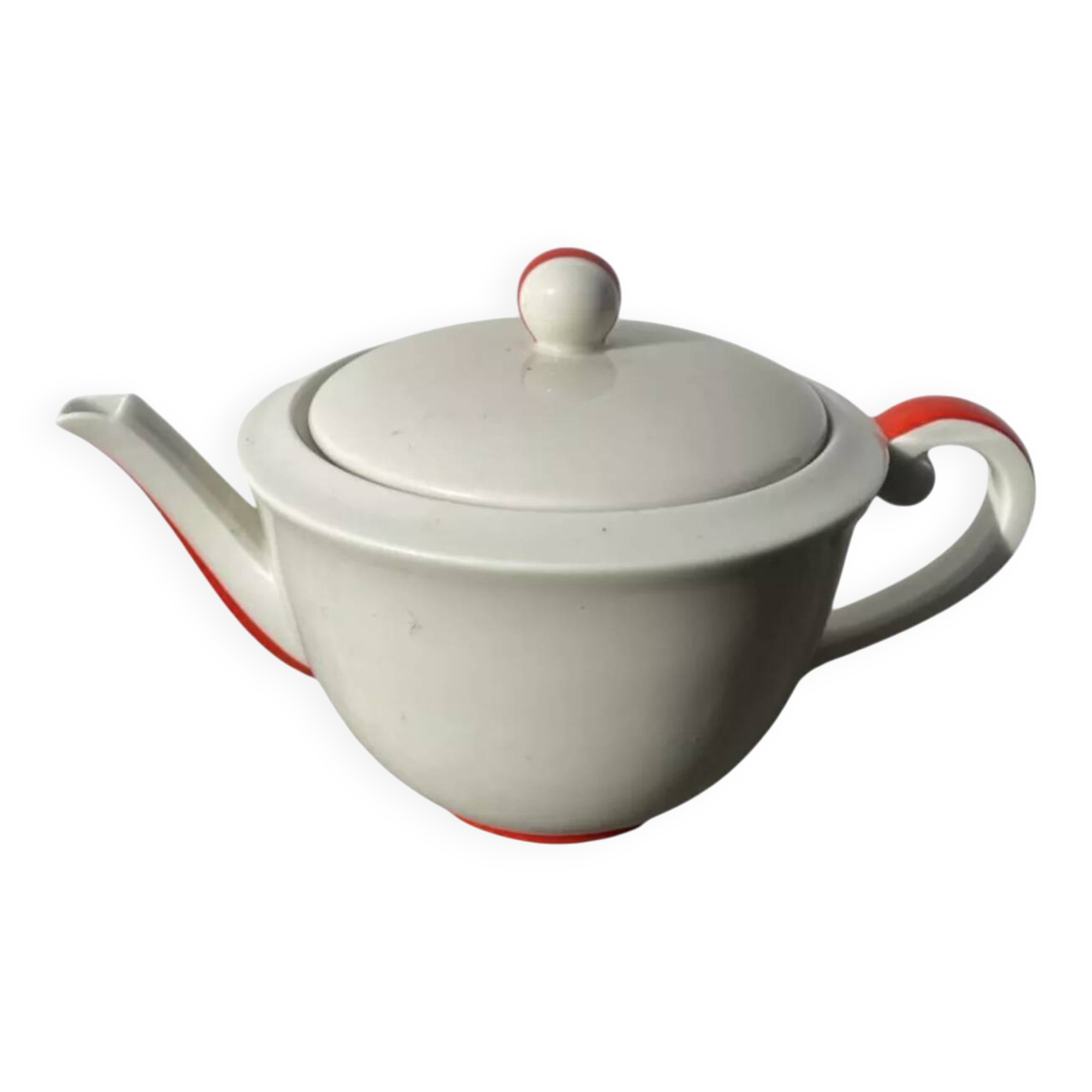 White Limoges porcelain teapot