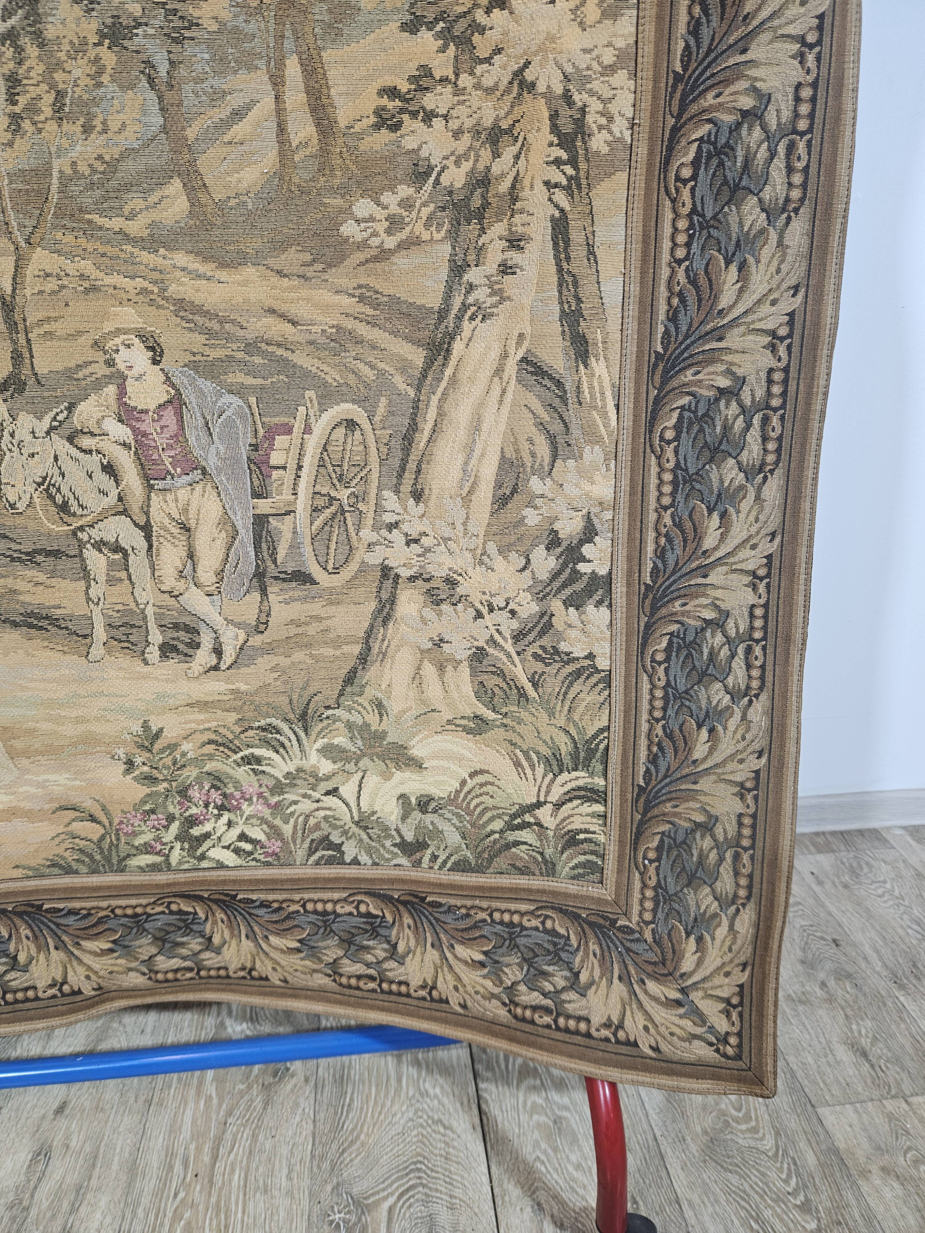 Tapestry with an idyllic forest scene