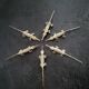 6 vintage knife rests, brass crocodiles, in excellent condition.
