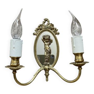 Antique Louis XVI style wall light in bronze