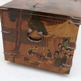 Vintage wood and metal chest