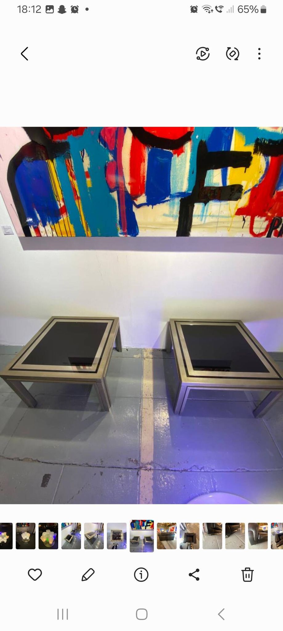 Pair of Italian coffee tables Designer Giacomo Sinopoli in very good condition