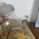 Antique tulip-shaped lampshade in transparent glass for wall lamp chandelier.