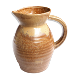 Turned stoneware pitcher