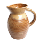 Turned stoneware pitcher