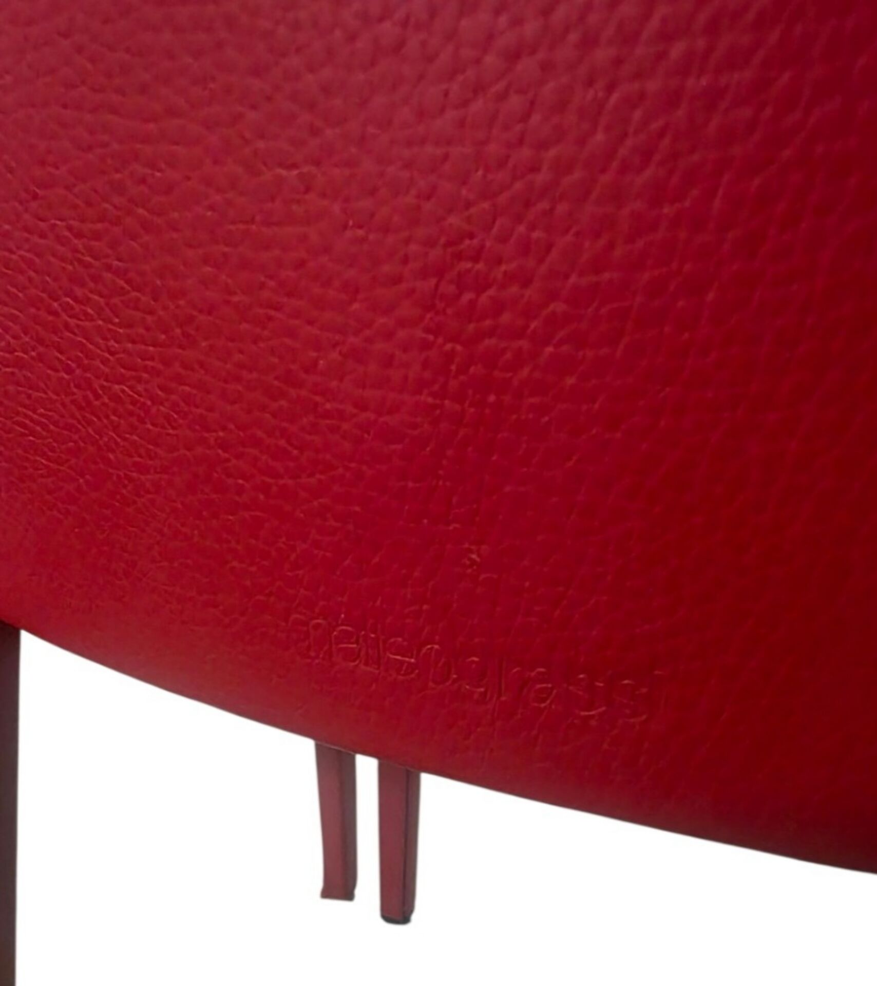 Set of 4 red saddle leather chairs - Matteo Grassi - Circa 1980