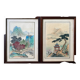 Pendant of ancient Chinese ink paintings "Landscapes and temple" signed